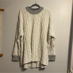 Free People cable kit oversized sweater